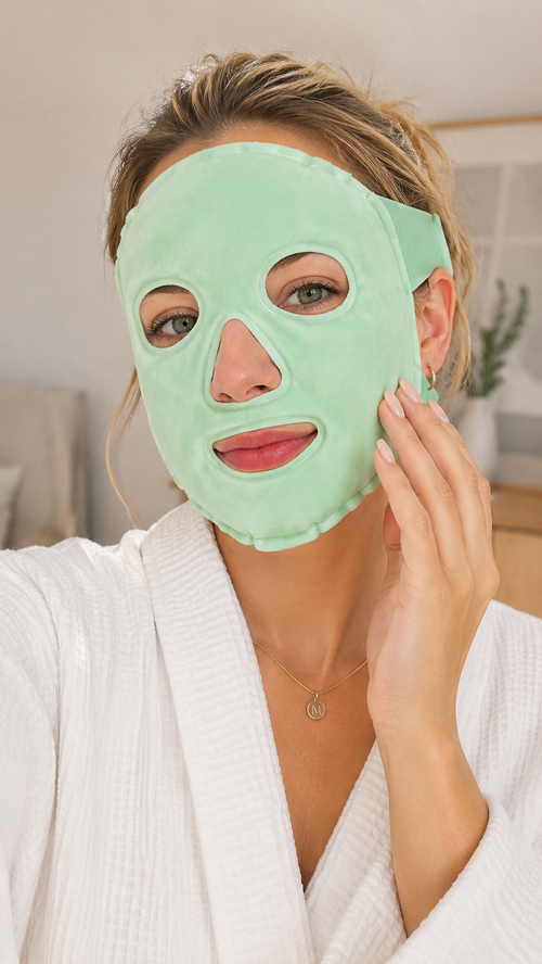 Mascarilla Facial de Gel Congelable - Antiojeras y Antiedad